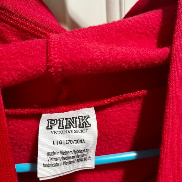 Pink VS sweatshirt/ pullover with gold sequins and hoodie - Picture 4 of 11